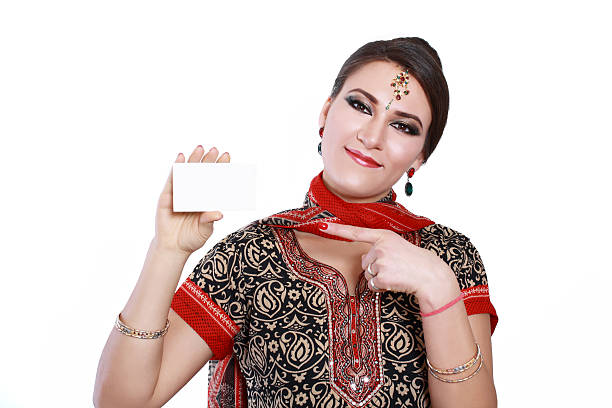istock woman holding card 497262084
