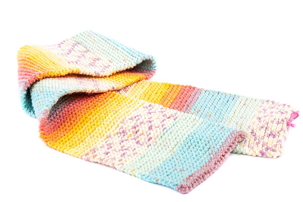 istock Cold winter clothing - knitted wool scarf 497262232
