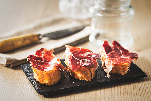 Spanish ham stock photo