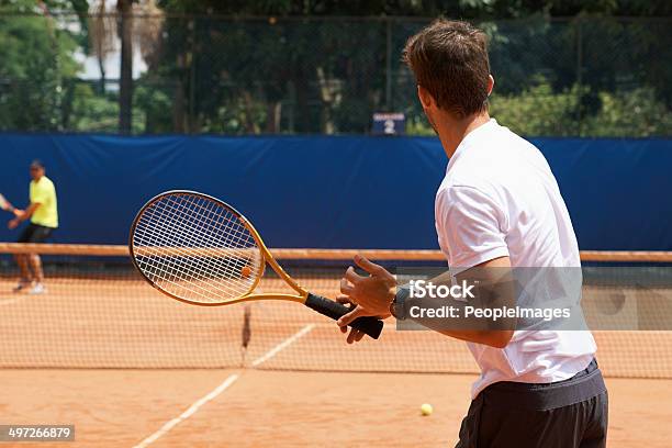 Vantaggio Di - Fotografie stock e altre immagini di Tennis - Tennis, Vista posteriore, Abbigliamento casual