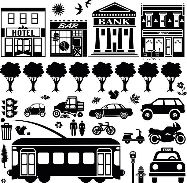 san francisco elementy - cable car illustrations stock illustrations