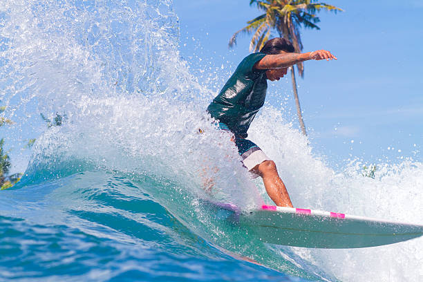 istock Surfing a Wave. Bali Island. Indonesia. 497268251