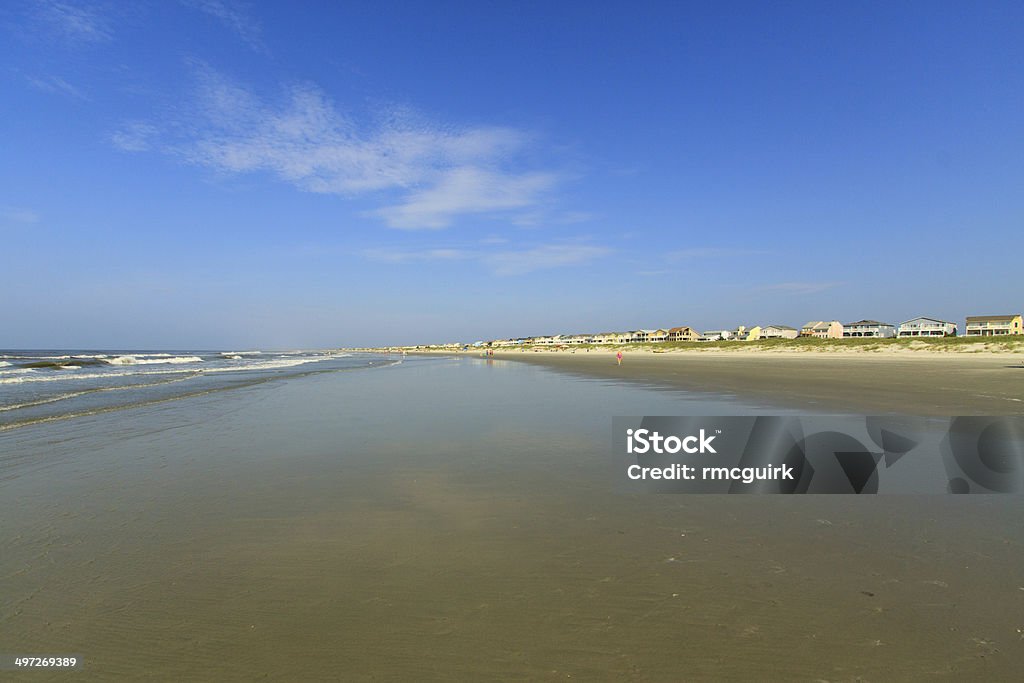 Beachscape Empty beach in the morning; Sunset Beach, North Carolina Beach Stock Photo