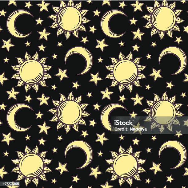 연속무늬 피닉스 선즈 Moons 및 스타즈 벡터 일러스트레이션 0명에 대한 스톡 벡터 아트 및 기타 이미지 - 0명, 검은색, 고풍스런