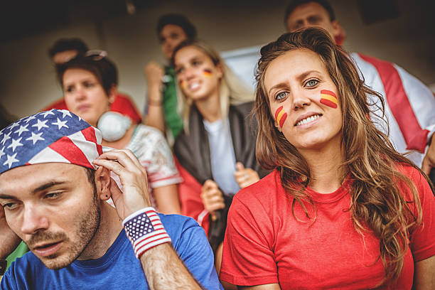 istock international supporters at stadium 497271847