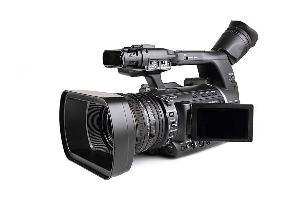 cámara de vídeo digital profesional - cámara de televisión fotos fotografías e imágenes de stock