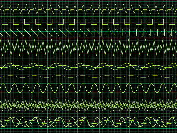 ilustrações de stock, clip art, desenhos animados e ícones de osciloscópio ondas - oscillation