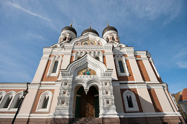 istock Alexander Nevsky Cathedral against cloudy sk 497273929
