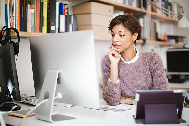 istock Business woman working in small  office, Barcelona. 497274150