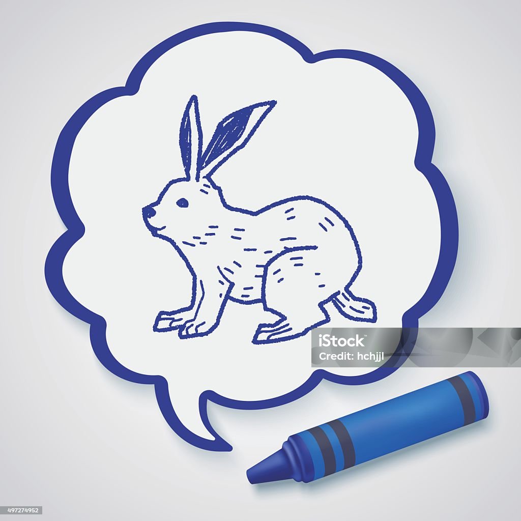 rabbit doodle 2015 stock vector