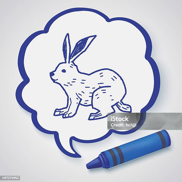 Rabbit Doodle Stock Illustration - Download Image Now - 2015, Animal, Backgrounds