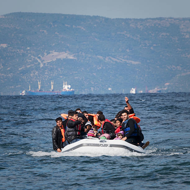 Walmer, Kent, UK.  Sunday March  2nd 2025. The Kent coast Walmer lifeboat and crew during their regular Sunday Morning training in the English Channel , spin their rigid inflatable in a tight circle, practising manouverability .