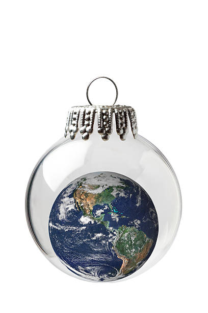 istock Earth In a Christmas Ornament 497277830