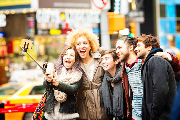 istock Big smiles for that New York selfie 497278694