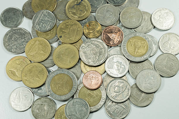 istock Lot of Thai coin 497278908