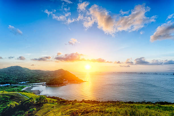 istock Sunset along the coast in Hong Kong 497279522