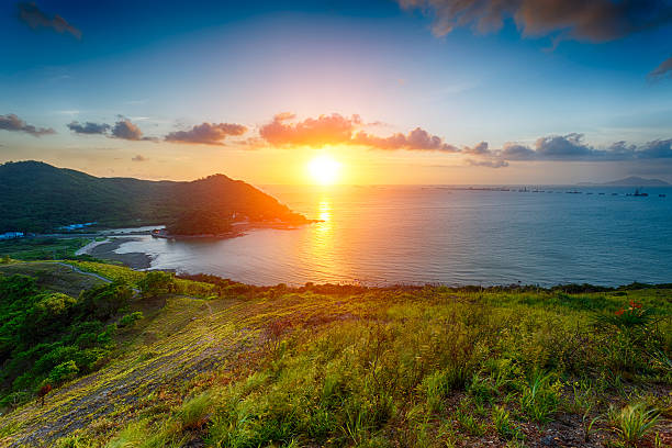 istock Sunset along the coast in Hong Kong 497279578