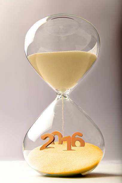 istock Hourglass with the number 2016 497280500