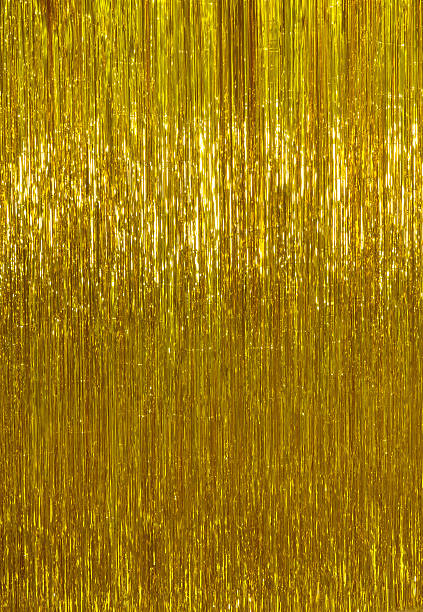 istock Golden Christmas tinsel background 497281550
