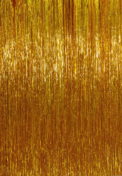 istock Golden Christmas tinsel background 497281738