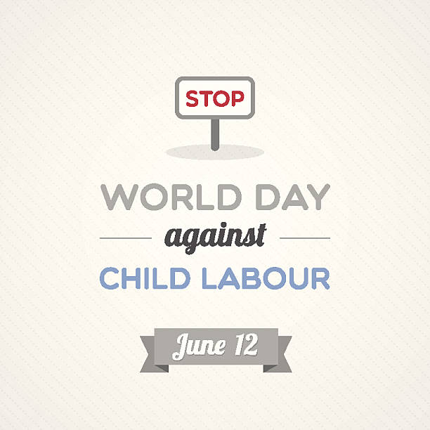 world tag gegen kinderarbeit - stop child stop sign child abuse stock-grafiken, -clipart, -cartoons und -symbole