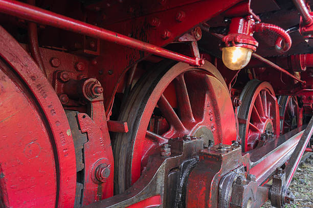 istock Steam locomotive metal wheels 497282912
