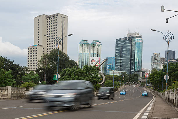 istock Blurred traffic in Jakarta 497284779