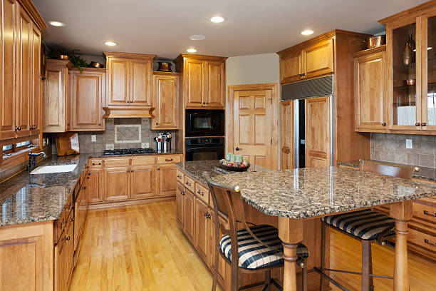istock Dream Kitchen With Granite Counters and Hardwood Cabinets 497286907