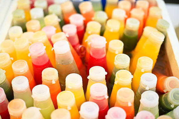 istock Colorful set with different bottles of ice tea herb 497287357