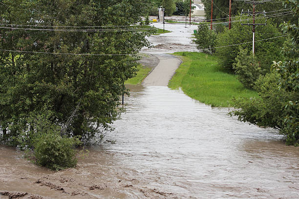 Alberta Flood Damage stock photo