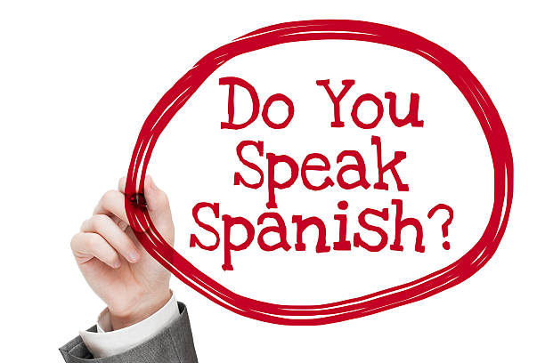 você falar espanhol? - spanish culture teacher learning text - fotografias e filmes do acervo