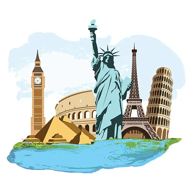 Vector illustration of Travel composition