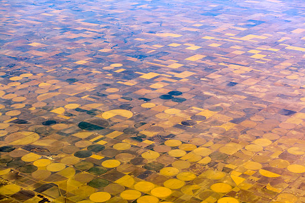 istock Round fields in Texas. Aerial photo. 497297235