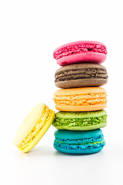 istock Sweet and colourful french macaroons, Dessert. 497299149