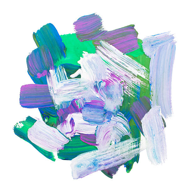 istock Gouache acrylic art paint brush rough dab stroke texture spot 497300261