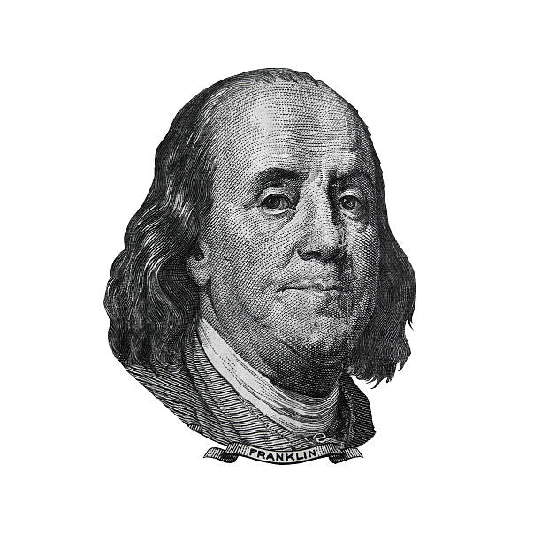 istock Benjamin Franklin portrait found on hundred dollars bill 497300875
