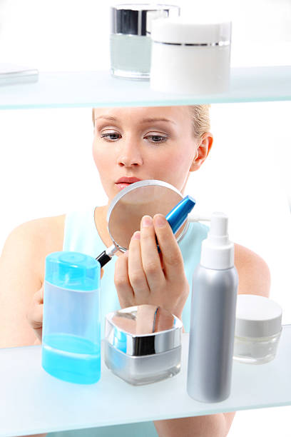 istock Lengthening mascara waterproof - woman choosing mascara 497301279