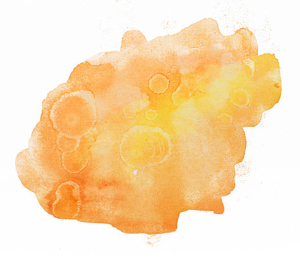 istock Abstract orange yellow watercolor, aquarelle art hand draw paint on 497301537