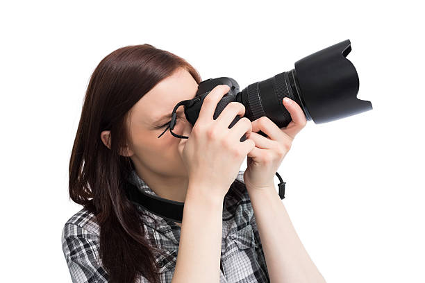 istock Young trendy photographer taking picture 497302251