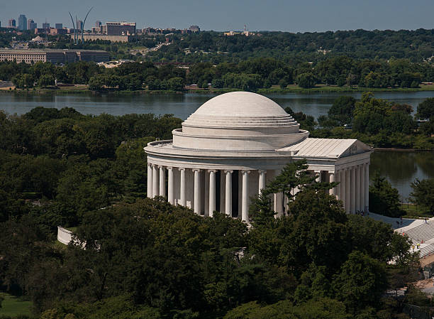 istock Jefferson Memorial - Aerial View 497304619