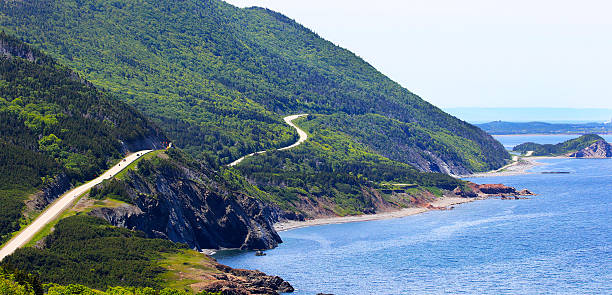 Cabot Trail, Cape Breton Highlands National Park Cabot Trail, Cape Breton Highlands National Park. Nova Scotia, Canada gulf of st lawrence photos stock pictures, royalty-free photos & images