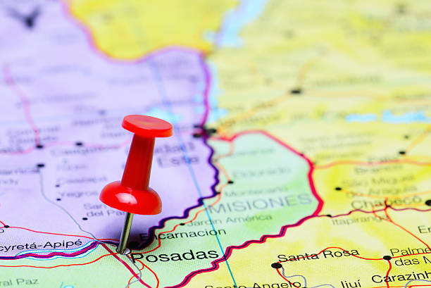 istock Posadas pinned on a map of Argentina 497310194