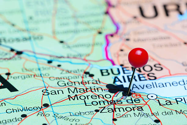 istock Lomas de Zamora pinned on a map of Argentina 497310562