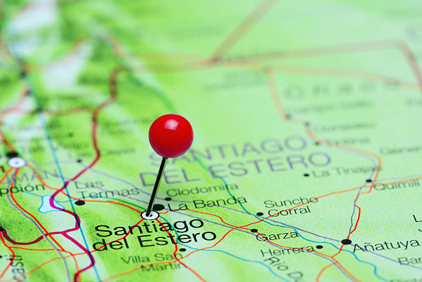 istock Santiago del Estero pinned on a map of Argentina 497310830