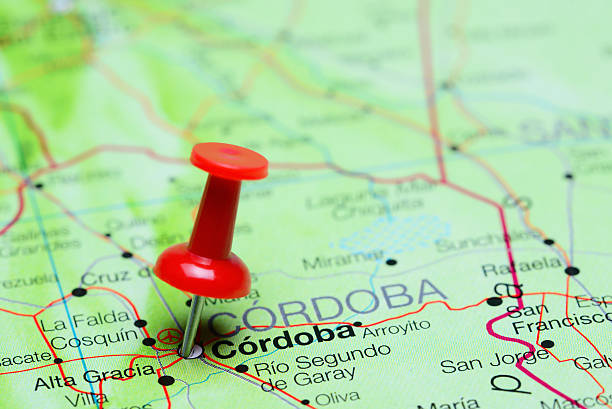 istock Cordoba pinned on a map of Argentina 497311254