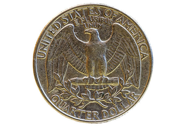 istock Old shabby coin quarter dollar 497311704