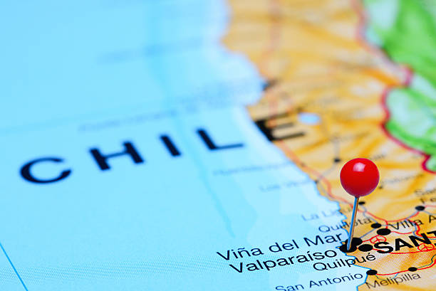 istock Valparaiso pinned on a map of Chile 497313202