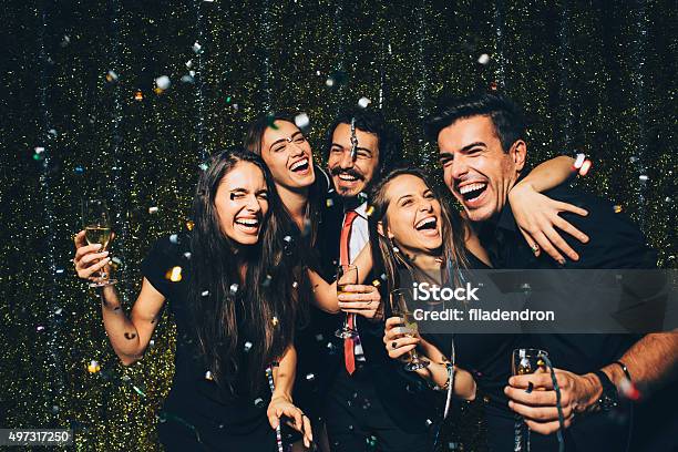 New Year Party Stock Photo - Download Image Now - Party - Social Event, New Year's Eve, Christmas