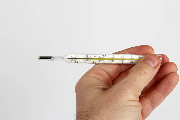 istock hand with medical thermometer close up 497317264