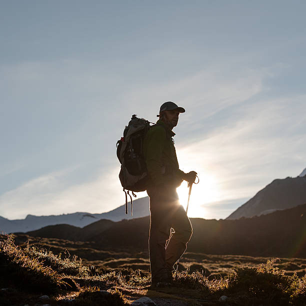 istock Hiker posing in Himalayas in front of big mountains 497318064